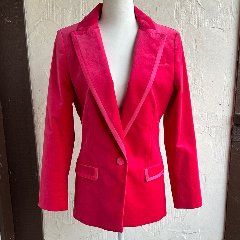 J. Crew Willa Vibrant Pink Blazer